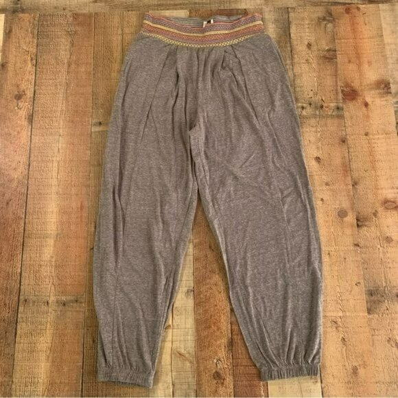 Soluna swim womens gray jogger pants with smocked waistband -M - Picture 1 of 10
